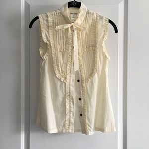 Alice and Olivia sleeveless bow tie blouse